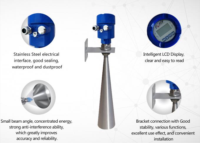 Yüksek hassasiyetli Endüstriyel Mikropilot Su Tankı Seviye Sensörü Radar Seviye İletici Seviye Ölçme Enstrümanları için Esas 4