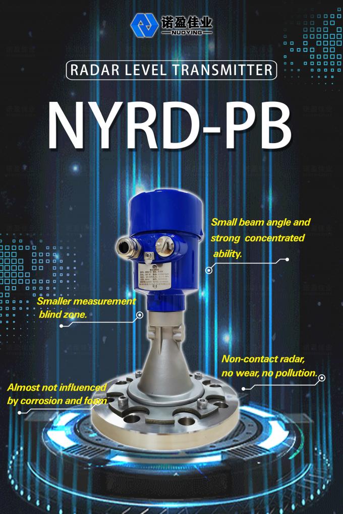 26GHz Radar Seviyesi Ölçütücüsü Sanitar Tip Sıvı Depolama Tankı Yüksek Koroziv Kaplar 2